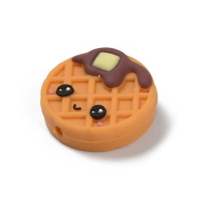 Silikonperle, Waffel, 3D, 1 Stück