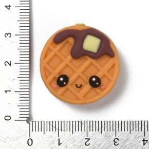 Silikonperle, Waffel, 3D, 1 Stück