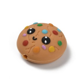 Silikonperle, Cookie, 3D, 1 Stück
