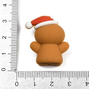 Silikonperle, Lebkuchenmann, 1 Stück