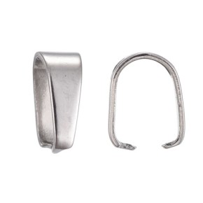 Anhängerschlaufe, 201 Edelstahl, 6,5mm, 10 Stück