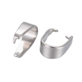 Anhängerschlaufe, 201 Edelstahl, 6,5mm, 10 Stück