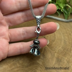 Anhängerschlaufe, 304 Edelstahl, Verziert, 15mm, 1 Stück