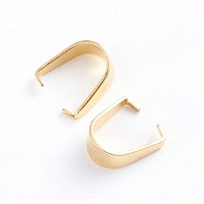 Anhängerschlaufe, 201 Edelstahl, 18K verg., 6,5mm, 1 Stück